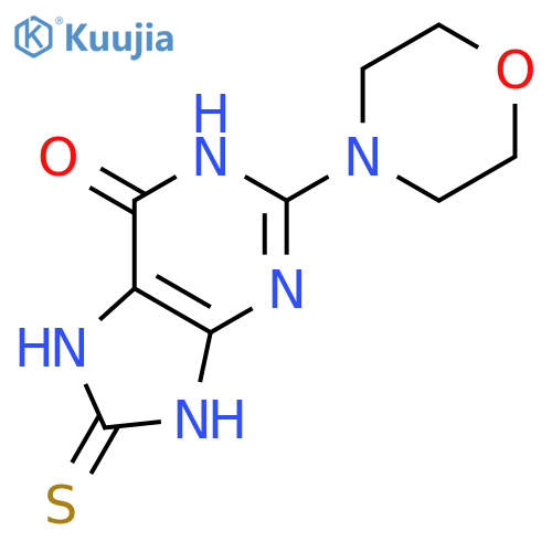 6H-Purin-6-one,1,7,8,9-tetrahydro-2-(4-morpholinyl)-8-thioxo- structure