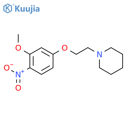 Piperidine, 1-[2-(3-methoxy-4-nitrophenoxy)ethyl]- structure