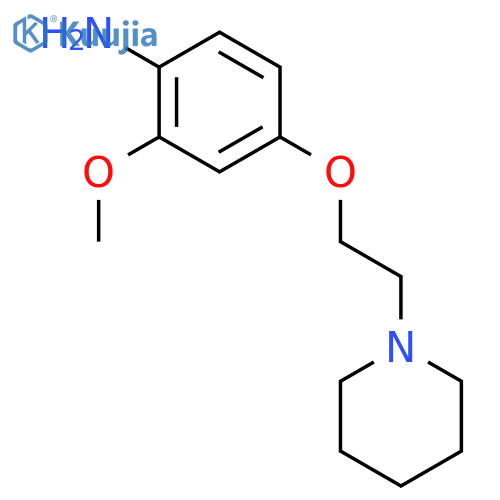 Benzenamine, 2-methoxy-4-[2-(1-piperidinyl)ethoxy]- structure