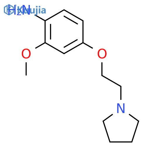 Benzenamine, 2-methoxy-4-[2-(1-pyrrolidinyl)ethoxy]- structure