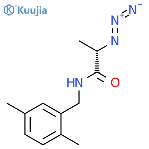 Propanamide, 2-azido-N-[(2,5-dimethylphenyl)methyl]-, (2S)- structure