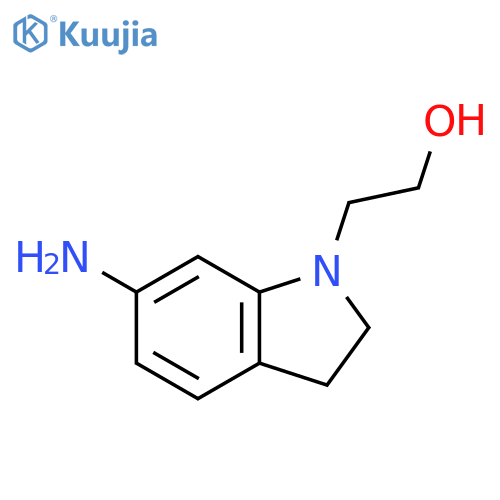 2-(6-amino-2,3-dihydro-1H-indol-1-yl)ethan-1-ol structure
