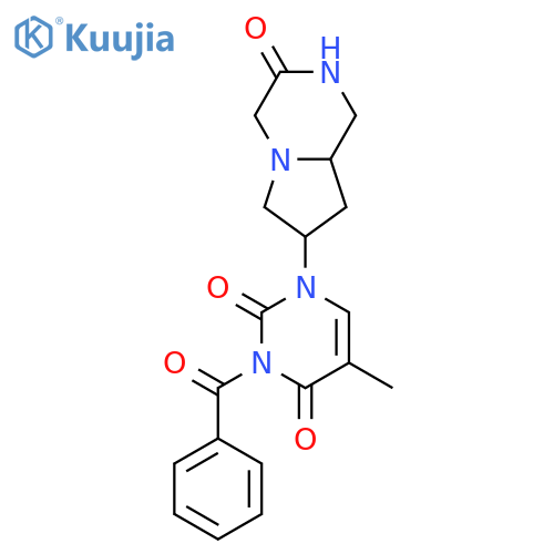 2,4(1H,3H)-Pyrimidinedione, 3-benzoyl-5-methyl-1-[(7R,8aR)-octahydro-3-oxopyrrolo[1,2-a]pyrazin-7-yl]- structure