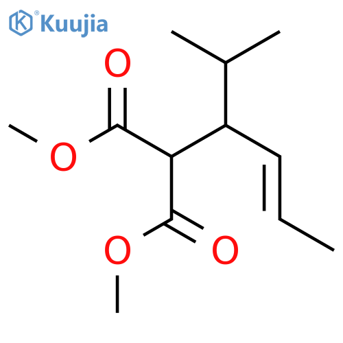 Propanedioic acid, [1-(1-methylethyl)-2-butenyl]-, dimethyl ester structure