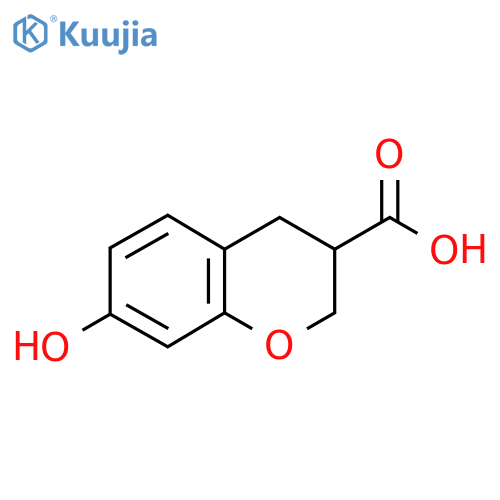 7-hydroxy-3,4-dihydro-2H-1-benzopyran-3-carboxylic Acid structure