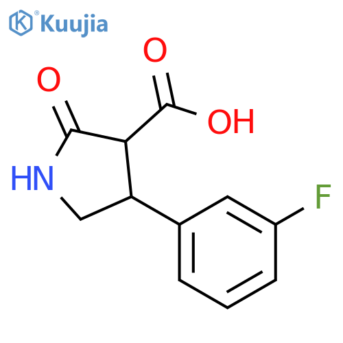 3-Pyrrolidinecarboxylic acid, 4-(3-fluorophenyl)-2-oxo- structure