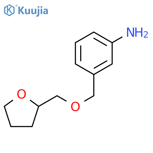 3-{[(oxolan-2-yl)methoxy]methyl}aniline structure
