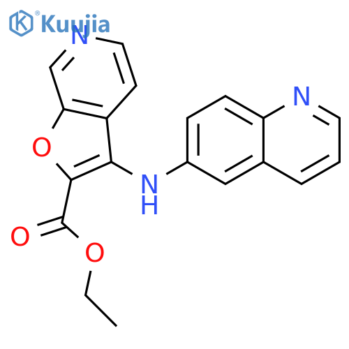 Furo[2,3-c]pyridine-2-carboxylic acid, 3-(6-quinolinylamino)-, ethyl ester structure