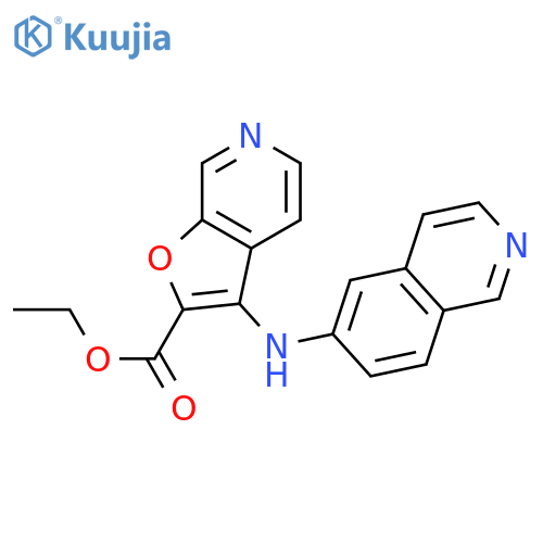 Furo[2,3-c]pyridine-2-carboxylic acid, 3-(6-isoquinolinylamino)-, ethylester structure
