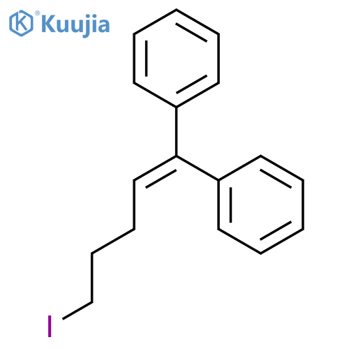 Benzene, 1,1'-(5-iodo-1-penten-1-ylidene)bis- structure