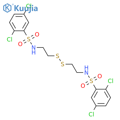 N,N'-(Dithiodi-2,1-ethanediyl)bis2,5-dichloro-benzenesulfonamide structure