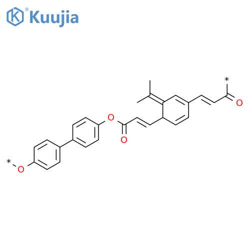 Poly[oxy-1,4-phenylene(1-methylethylidene)-1,4-phenyleneoxy(1-oxo-2-propene-1,3-diyl)-1,4-phenylene(3-oxo-1-propene-1,3-diyl)] structure