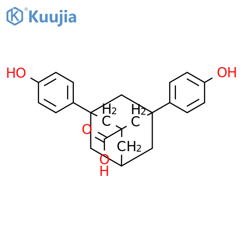 Tricyclo[3.3.1.13,7]decane-1-carboxylic acid, 3,5-bis(4-hydroxyphenyl)- structure