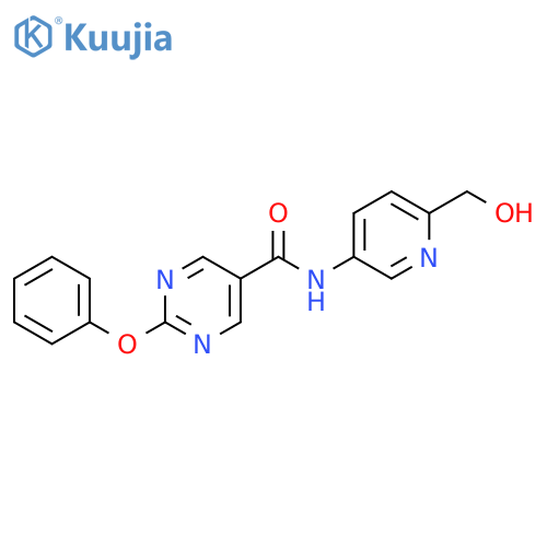 5-Pyrimidinecarboxamide, N-[6-(hydroxymethyl)-3-pyridinyl]-2-phenoxy- structure