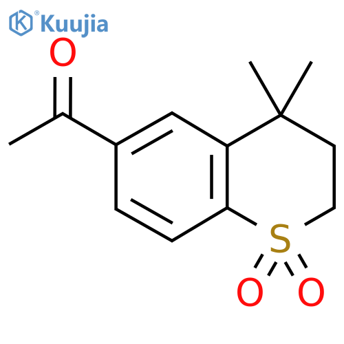 6-acetyl-4,4-dimethyl-3,4-dihydro-2H-1lambda6-benzothiopyran-1,1-dione structure