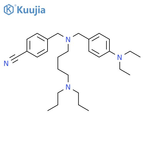 Benzonitrile,4-[[[[4-(diethylamino)phenyl]methyl][4-(dipropylamino)butyl]amino]methyl]- structure