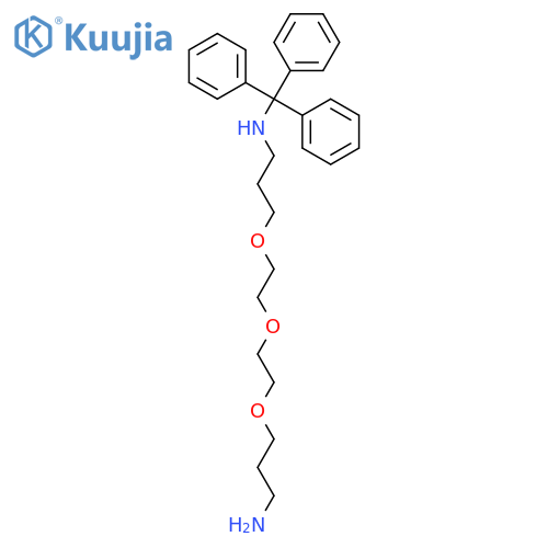 4,7,10-Trioxa-14-azapentadecan-1-amine, 15,15,15-triphenyl- structure