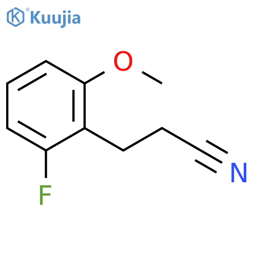 3-(2-fluoro-6-methoxyphenyl)propanenitrile structure