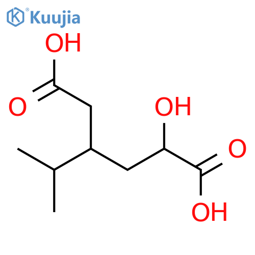 Hexanedioic acid, 2-hydroxy-4-(1-methylethyl)- structure