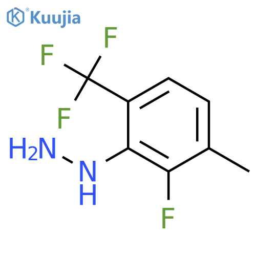 (2-Fluoro-3-methyl-6-(trifluoromethyl)phenyl)hydrazine structure