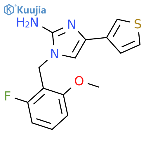 1H-Imidazol-2-amine,1-[(2-fluoro-6-methoxyphenyl)methyl]-4-(3-thienyl)- structure