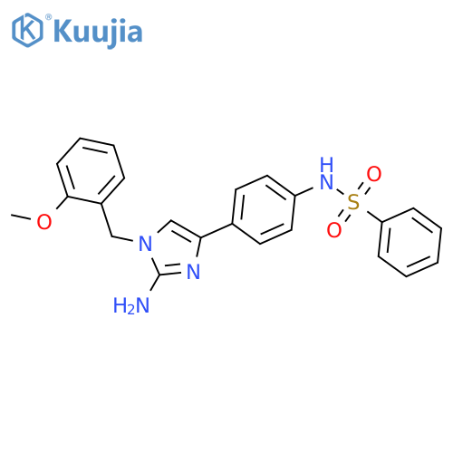 Benzenesulfonamide,N-[4-[2-amino-1-[(2-methoxyphenyl)methyl]-1H-imidazol-4-yl]phenyl]- structure