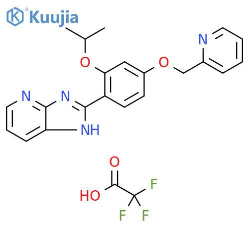 3H-Imidazo[4,5-b]pyridine,2-[2-(1-methylethoxy)-4-(2-pyridinylmethoxy)phenyl]-,2,2,2-trifluoroacetate (1:2) structure