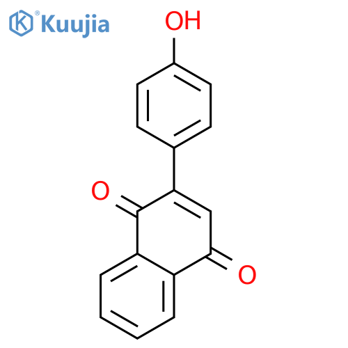 1,4-Naphthalenedione, 2-(4-hydroxyphenyl)- structure