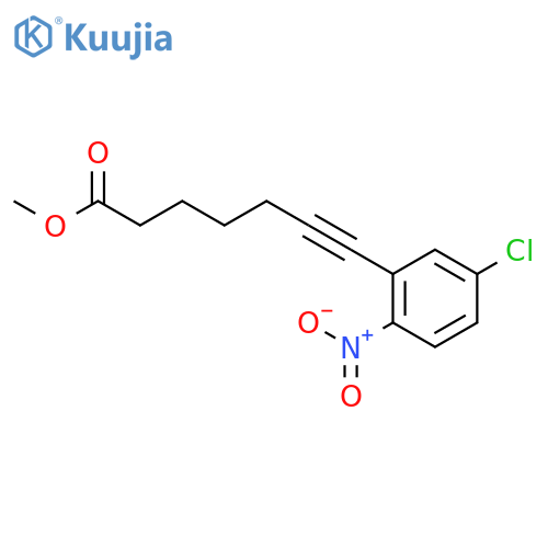 6-Heptynoic acid, 7-(5-chloro-2-nitrophenyl)-, methyl ester structure