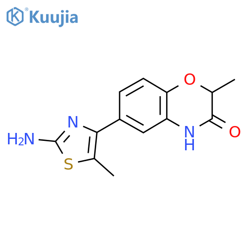 6-(2-amino-5-methyl-1,3-thiazol-4-yl)-2-methyl-3,4-dihydro-2H-1,4-benzoxazin-3-one structure