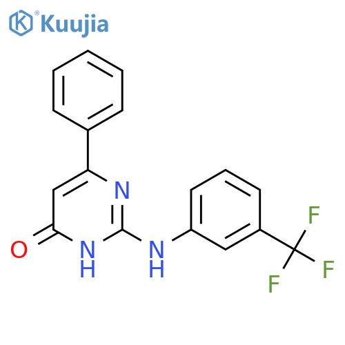 6-phenyl-2-((3-(trifluoromethyl)phenyl)amino)pyrimidin-4(3H)-one structure