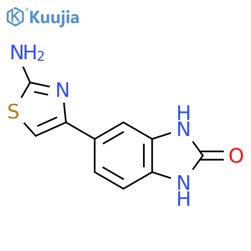5-(2-Amino-1,3-thiazol-4-yl)-1,3-dihydrobenzimidazol-2-one structure