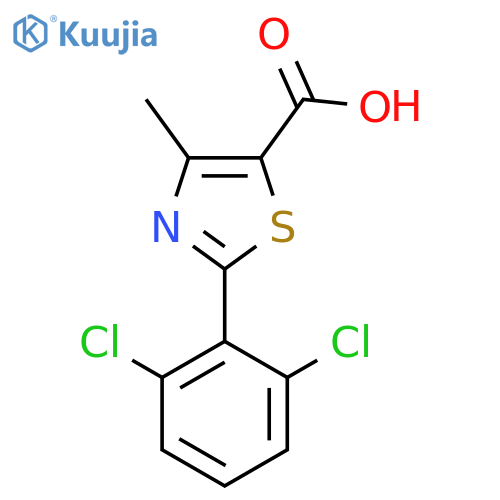 2-(2,6-Dichlorophenyl)-4-methyl-1,3-thiazole-5-carboxylic acid structure