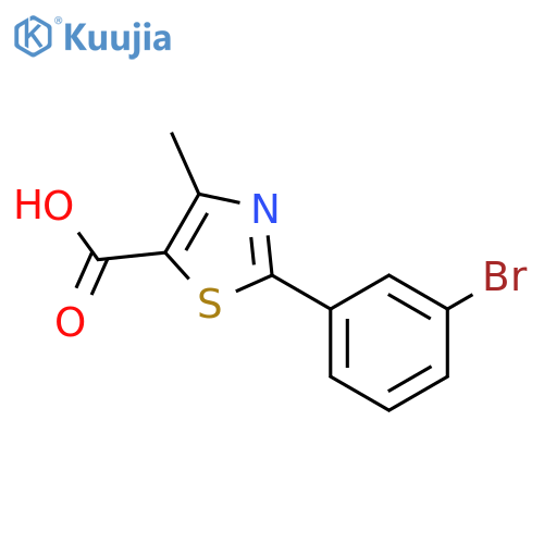 4-Methyl-2-(3-bromophenyl)thiazole-5-carboxylic acid structure