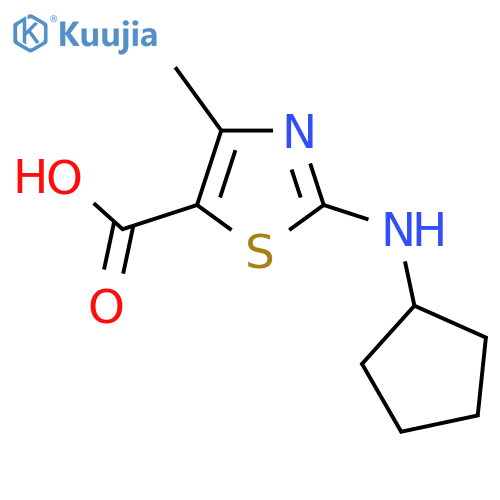 2-(Cyclopentylamino)-4-methyl-1,3-thiazole-5-carboxylic Acid structure
