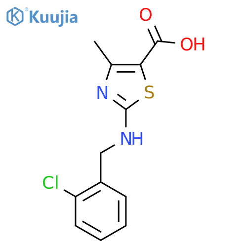 2-(2-Chlorobenzyl)amino-4-methyl-1,3-thiazole-5-carboxylic acid structure