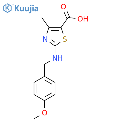 2-(4-Methoxybenzyl)amino-4-methyl-1,3-thiazole-5-carboxylic acid structure