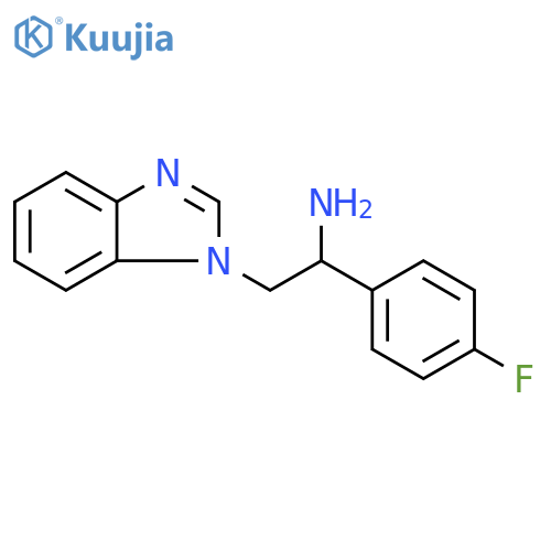 2-(1H-1,3-benzodiazol-1-yl)-1-(4-fluorophenyl)ethan-1-amine structure
