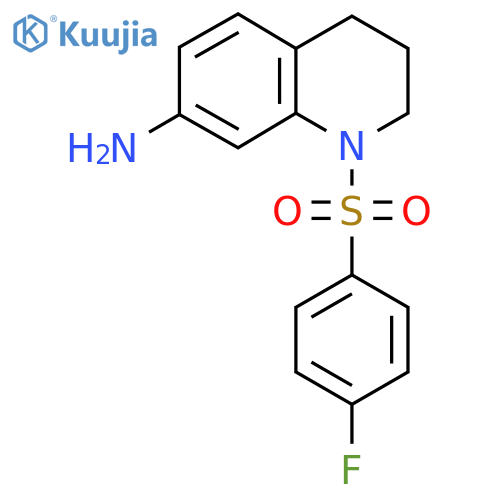 1-(4-fluorobenzenesulfonyl)-1,2,3,4-tetrahydroquinolin-7-amine structure