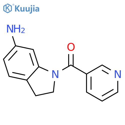 (6-Aminoindolin-1-yl)(pyridin-3-yl)methanone structure