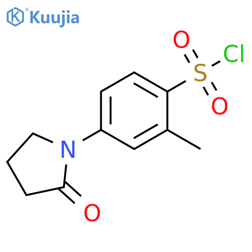 Benzenesulfonyl chloride, 2-methyl-4-(2-oxo-1-pyrrolidinyl)- structure