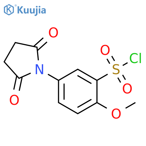 5-(2,5-dioxopyrrolidin-1-yl)-2-methoxybenzene-1-sulfonyl chloride structure