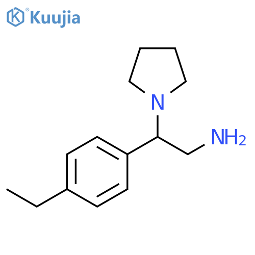 2-(4-ethylphenyl)-2-(pyrrolidin-1-yl)ethan-1-amine structure