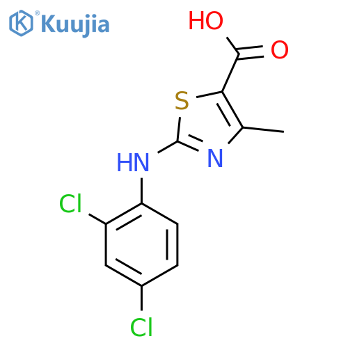 2-((2,4-Dichlorophenyl)amino)-4-methyl-1,3-thiazole-5-carboxylic acid structure