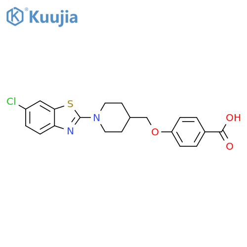 Benzoic acid, 4-[[1-(6-chloro-2-benzothiazolyl)-4-piperidinyl]methoxy]- structure