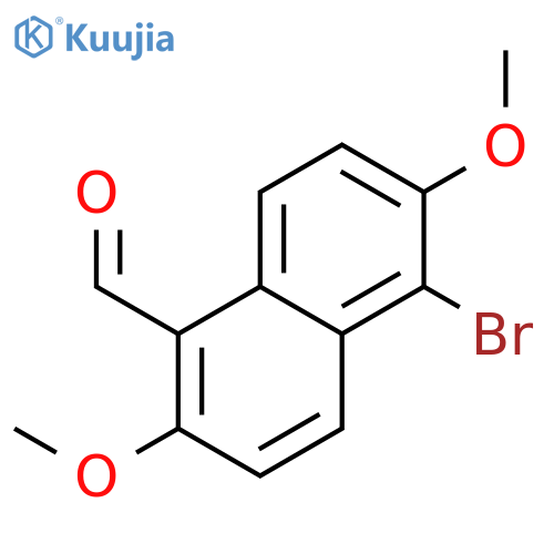 1-Naphthalenecarboxaldehyde, 5-bromo-2,6-dimethoxy- structure