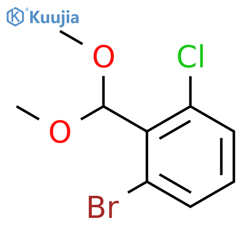 Benzene, 1-bromo-3-chloro-2-(dimethoxymethyl)- structure