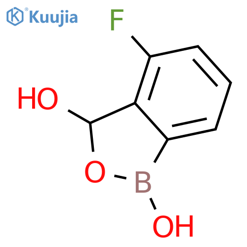 2,1-Benzoxaborol-3-ol, 4-fluoro-1,3-dihydro-1-hydroxy- structure