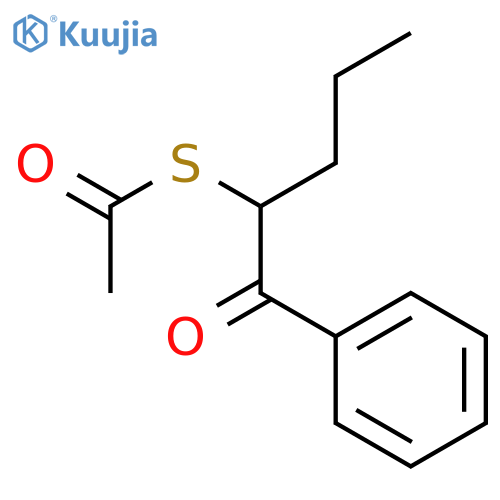 Ethanethioic acid, S-(1-benzoylbutyl) ester structure
