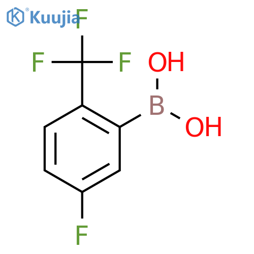 5-Fluoro-2-(trifluoromethyl)phenylboronic acid structure